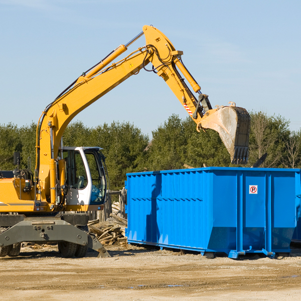 are there any restrictions on where a residential dumpster can be placed in Bonneauville